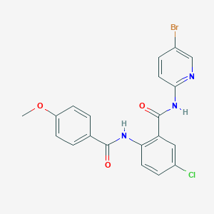 molecular formula C20H15BrClN3O3 B505103 N-(5-bromopyridin-2-yl)-5-chloro-2-{[(4-methoxyphenyl)carbonyl]amino}benzamide 