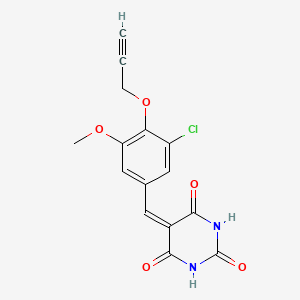 molecular formula C15H11ClN2O5 B5051035 5-[3-chloro-5-methoxy-4-(2-propyn-1-yloxy)benzylidene]-2,4,6(1H,3H,5H)-pyrimidinetrione 