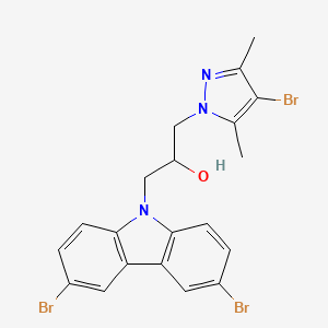 molecular formula C20H18Br3N3O B5051038 1-(4-bromo-3,5-dimethyl-1H-pyrazol-1-yl)-3-(3,6-dibromo-9H-carbazol-9-yl)-2-propanol CAS No. 312311-20-9