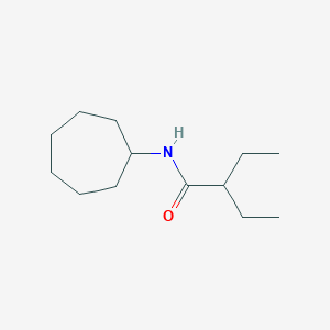 molecular formula C13H25NO B5051043 N-cycloheptyl-2-ethylbutanamide 