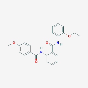 molecular formula C23H22N2O4 B505106 N-(2-ethoxyphenyl)-2-[(4-methoxybenzoyl)amino]benzamide 