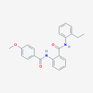 molecular formula C23H22N2O3 B505107 N-(2-ethylphenyl)-2-[(4-methoxybenzoyl)amino]benzamide 