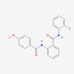 N-(2-fluorophenyl)-2-[(4-methoxybenzoyl)amino]benzamide