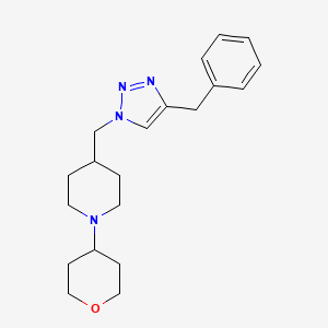 4-[(4-benzyl-1H-1,2,3-triazol-1-yl)methyl]-1-(tetrahydro-2H-pyran-4-yl)piperidine