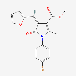 molecular formula C18H14BrNO4 B5051105 methyl 1-(4-bromophenyl)-4-(2-furylmethylene)-2-methyl-5-oxo-4,5-dihydro-1H-pyrrole-3-carboxylate 