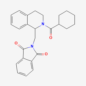 molecular formula C25H26N2O3 B5051113 2-{[2-(cyclohexylcarbonyl)-1,2,3,4-tetrahydro-1-isoquinolinyl]methyl}-1H-isoindole-1,3(2H)-dione 