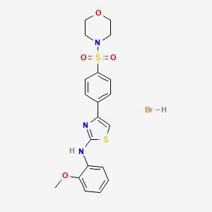 molecular formula C20H22BrN3O4S2 B5051129 N-(2-methoxyphenyl)-4-[4-(4-morpholinylsulfonyl)phenyl]-1,3-thiazol-2-amine hydrobromide 