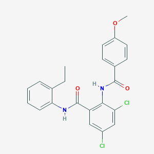 3,5-dichloro-N-(2-ethylphenyl)-2-[(4-methoxybenzoyl)amino]benzamide