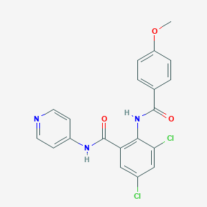 molecular formula C20H15Cl2N3O3 B505115 3,5-dichloro-2-[(4-methoxybenzoyl)amino]-N-(4-pyridinyl)benzamide 