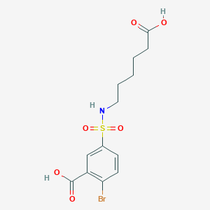 molecular formula C13H16BrNO6S B5051158 2-bromo-5-{[(5-carboxypentyl)amino]sulfonyl}benzoic acid 