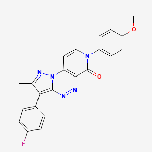 molecular formula C22H16FN5O2 B5051162 3-(4-fluorophenyl)-7-(4-methoxyphenyl)-2-methylpyrazolo[5,1-c]pyrido[4,3-e][1,2,4]triazin-6(7H)-one 