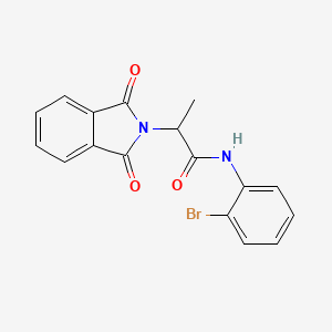 molecular formula C17H13BrN2O3 B5051170 N-(2-bromophenyl)-2-(1,3-dioxo-1,3-dihydro-2H-isoindol-2-yl)propanamide 