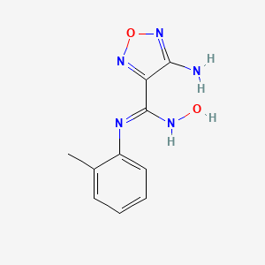 molecular formula C10H11N5O2 B5051174 4-amino-N'-hydroxy-N-(2-methylphenyl)-1,2,5-oxadiazole-3-carboximidamide 