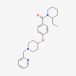 molecular formula C25H33N3O2 B5051179 2-[(4-{4-[(2-ethyl-1-piperidinyl)carbonyl]phenoxy}-1-piperidinyl)methyl]pyridine 