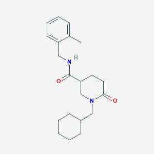molecular formula C21H30N2O2 B5051187 1-(cyclohexylmethyl)-N-(2-methylbenzyl)-6-oxo-3-piperidinecarboxamide 