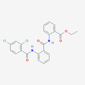 Ethyl 2-{[(2-{[(2,4-dichlorophenyl)carbonyl]amino}phenyl)carbonyl]amino}benzoate