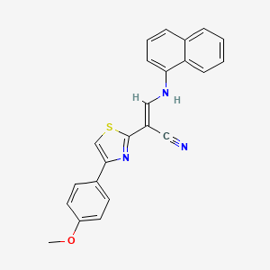 molecular formula C23H17N3OS B5051215 2-[4-(4-methoxyphenyl)-1,3-thiazol-2-yl]-3-(1-naphthylamino)acrylonitrile 