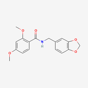 molecular formula C17H17NO5 B5051218 N-(1,3-benzodioxol-5-ylmethyl)-2,4-dimethoxybenzamide 