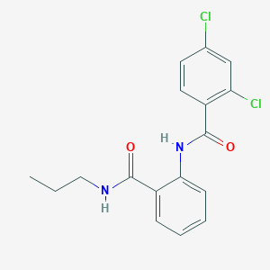 molecular formula C17H16Cl2N2O2 B505123 2,4-dichloro-N-{2-[(propylamino)carbonyl]phenyl}benzamide 