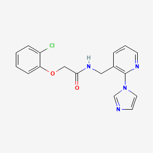 2-(2-chlorophenoxy)-N-{[2-(1H-imidazol-1-yl)-3-pyridinyl]methyl}acetamide
