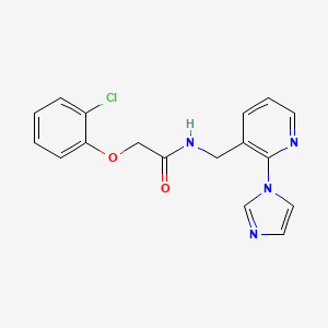 molecular formula C17H15ClN4O2 B5051230 2-(2-chlorophenoxy)-N-{[2-(1H-imidazol-1-yl)-3-pyridinyl]methyl}acetamide 