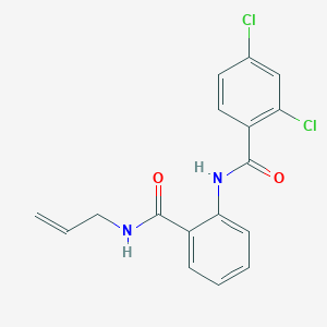 molecular formula C17H14Cl2N2O2 B505124 N-{2-[(allylamino)carbonyl]phenyl}-2,4-dichlorobenzamide 