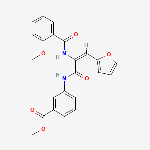 molecular formula C23H20N2O6 B5051246 methyl 3-({3-(2-furyl)-2-[(2-methoxybenzoyl)amino]acryloyl}amino)benzoate 