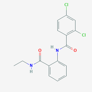 molecular formula C16H14Cl2N2O2 B505125 2,4-dichloro-N-{2-[(ethylamino)carbonyl]phenyl}benzamide 