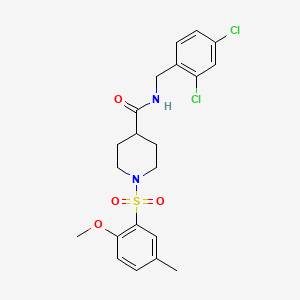 N-(2,4-dichlorobenzyl)-1-[(2-methoxy-5-methylphenyl)sulfonyl]-4-piperidinecarboxamide