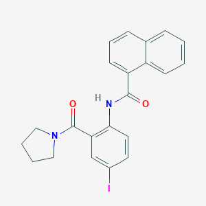 N-[4-iodo-2-(1-pyrrolidinylcarbonyl)phenyl]-1-naphthamide