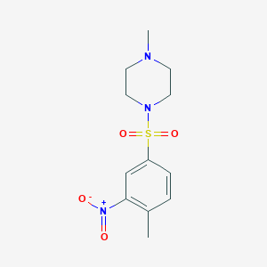 molecular formula C12H17N3O4S B5051325 1-methyl-4-[(4-methyl-3-nitrophenyl)sulfonyl]piperazine 