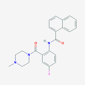 N-{4-iodo-2-[(4-methyl-1-piperazinyl)carbonyl]phenyl}-1-naphthamide