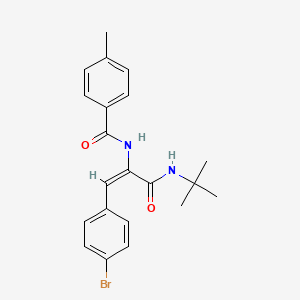 molecular formula C21H23BrN2O2 B5051330 N-{2-(4-bromophenyl)-1-[(tert-butylamino)carbonyl]vinyl}-4-methylbenzamide 