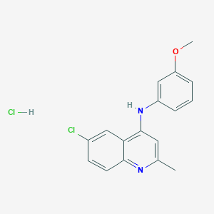 molecular formula C17H16Cl2N2O B5051343 6-chloro-N-(3-methoxyphenyl)-2-methyl-4-quinolinamine hydrochloride 