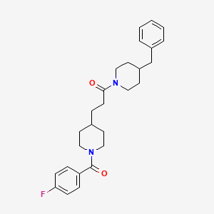 4-benzyl-1-{3-[1-(4-fluorobenzoyl)-4-piperidinyl]propanoyl}piperidine