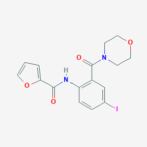 molecular formula C16H15IN2O4 B505136 N-[4-iodo-2-(4-morpholinylcarbonyl)phenyl]-2-furamide 