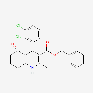 molecular formula C24H21Cl2NO3 B5051376 benzyl 4-(2,3-dichlorophenyl)-2-methyl-5-oxo-1,4,5,6,7,8-hexahydro-3-quinolinecarboxylate 