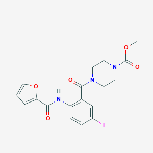 Ethyl 4-[2-(2-furoylamino)-5-iodobenzoyl]-1-piperazinecarboxylate