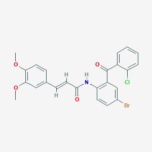 molecular formula C24H19BrClNO4 B5051394 N-[4-bromo-2-(2-chlorobenzoyl)phenyl]-3-(3,4-dimethoxyphenyl)acrylamide 