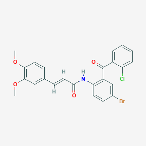 N-[4-bromo-2-(2-chlorobenzoyl)phenyl]-3-(3,4-dimethoxyphenyl)acrylamide