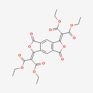 molecular formula C24H22O12 B5051395 tetraethyl 2,2'-(3,7-dioxo-3,7-dihydro-1H,5H-furo[3,4-f][2]benzofuran-1,5-diylidene)dimalonate 