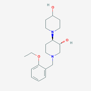 molecular formula C19H30N2O3 B5051398 (3'R*,4'R*)-1'-(2-ethoxybenzyl)-1,4'-bipiperidine-3',4-diol 