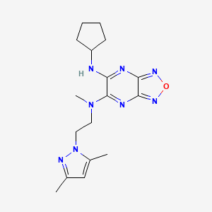 N'-cyclopentyl-N-[2-(3,5-dimethyl-1H-pyrazol-1-yl)ethyl]-N-methyl[1,2,5]oxadiazolo[3,4-b]pyrazine-5,6-diamine