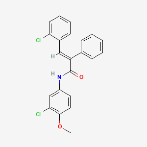 N-(3-chloro-4-methoxyphenyl)-3-(2-chlorophenyl)-2-phenylacrylamide