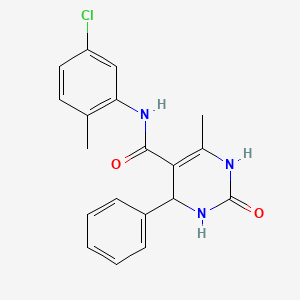 N-(5-chloro-2-methylphenyl)-6-methyl-2-oxo-4-phenyl-1,2,3,4-tetrahydro-5-pyrimidinecarboxamide