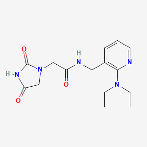 molecular formula C15H21N5O3 B5051439 N-{[2-(diethylamino)-3-pyridinyl]methyl}-2-(2,4-dioxo-1-imidazolidinyl)acetamide 