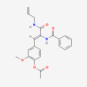 molecular formula C22H22N2O5 B5051447 4-[3-(allylamino)-2-(benzoylamino)-3-oxo-1-propen-1-yl]-2-methoxyphenyl acetate 