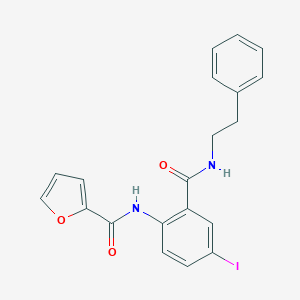 molecular formula C20H17IN2O3 B505145 N-(4-iodo-2-{[(2-phenylethyl)amino]carbonyl}phenyl)-2-furamide 