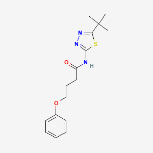 molecular formula C16H21N3O2S B5051453 N-(5-tert-butyl-1,3,4-thiadiazol-2-yl)-4-phenoxybutanamide 