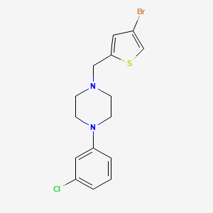 molecular formula C15H16BrClN2S B5051462 1-[(4-bromo-2-thienyl)methyl]-4-(3-chlorophenyl)piperazine CAS No. 5262-21-5